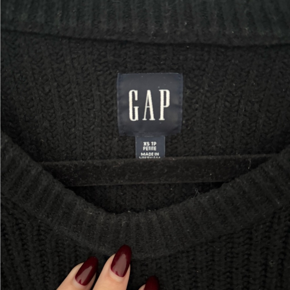 GAP Black Shaker-Stitch Relaxed Sweater - Picture 4 of 6